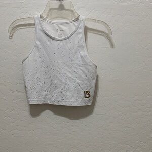 BuffBunny White Crop Top with Logo